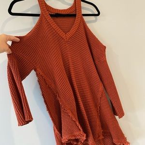 AWESOME 3/4 SLEEVE EXPOSED SHOULDER SWEATER🤎🍁❤️